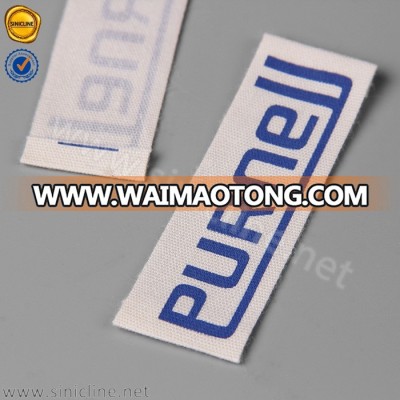 Sinicline customized size cotton clothing label printing