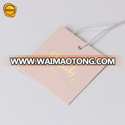 Sinicline pink with gold logo clothing swing tags square