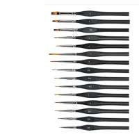 15Pcs Miniature Painting Brushes Iine Detail Paint Brush set Ergonomic triangular birch wood handle paint brushes