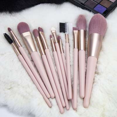 2020 cosmetic brush manufacturers pretty cute pink color  makeup brush set pink